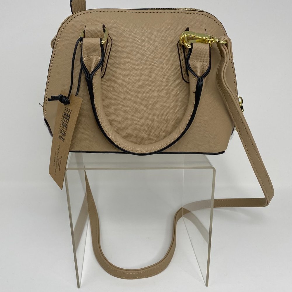 Steve Madden Faith Crossbody Dome Satchel Sand NWT Convertible Bag neutral beige - Picture 3 of 9